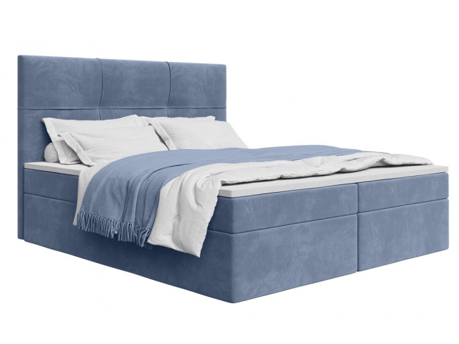 Łóżko kontynentalne Fado 1 160 Monolith 70 błękitny - widok ogólny