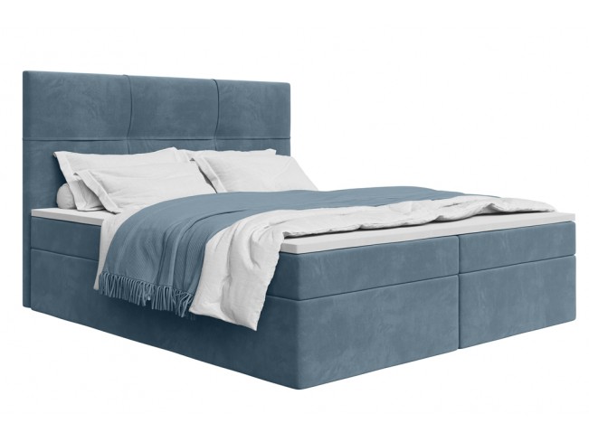 Łóżko kontynentalne Fado 1 140 Monolith 72 szary niebieski - widok ogólny