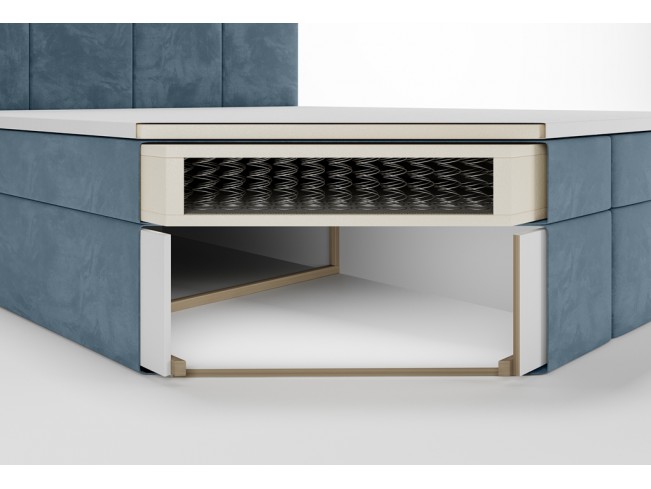 Łóżko kontynentalne Fado 1 160 Monolith 72 szary niebieski