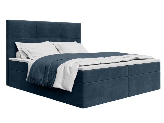 Łóżko kontynentalne Fado 1 180 Monolith 76 lazurowy - widok ogólny