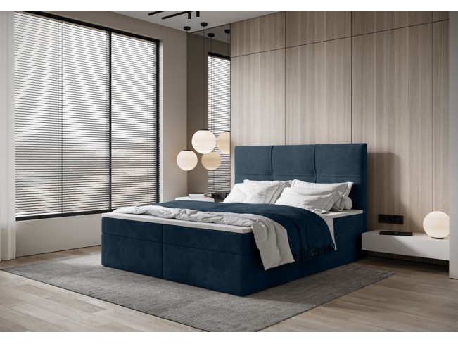 Łóżko kontynentalne Fado 1 160 Monolith 77 granatowy