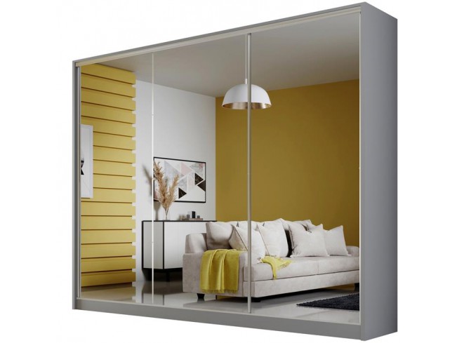 Szafa Meblo 2 szary mat 270 cm - widok z przodu