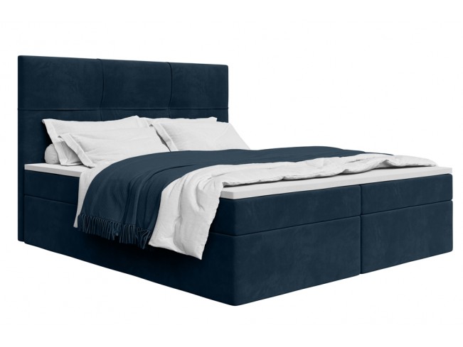 Łóżko kontynentalne Fado 1 160 Monolith 77 granatowy - widok ogólny