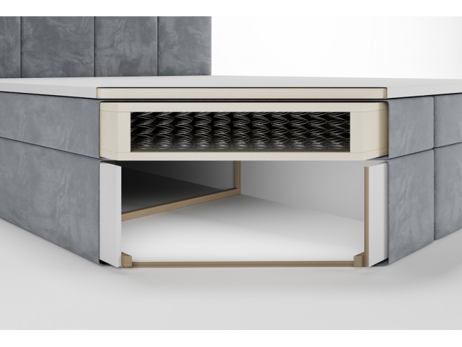 Łóżko kontynentalne Fado 1 140 Monolith 84 jasny szary