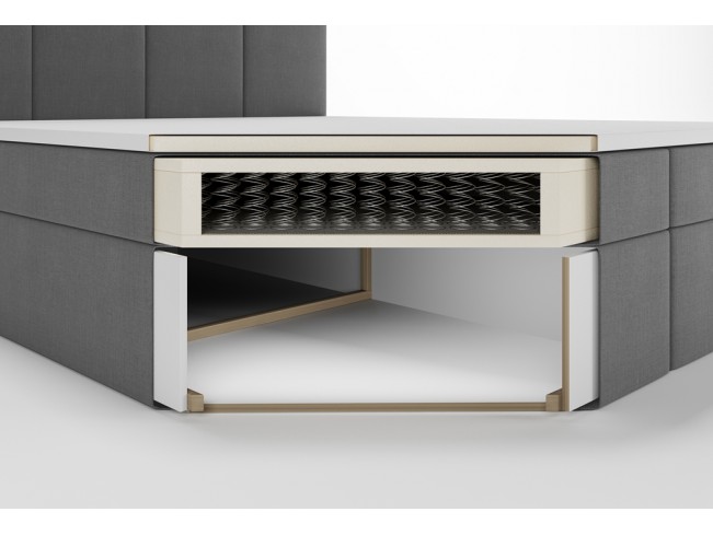 Łóżko kontynentalne Fado 2 160 Sawana 21 jasny szary