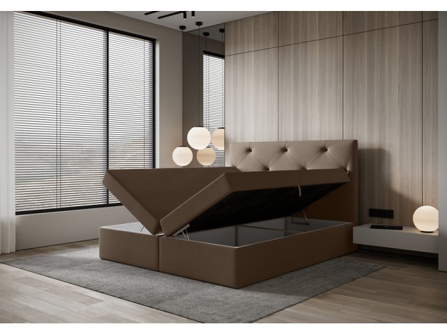 Łóżko kontynentalne Fado 2 160 Sawana 25 ciepły brąz