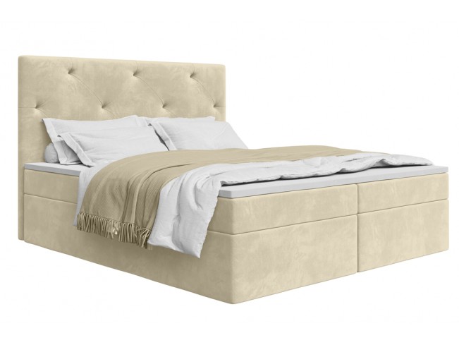 Łóżko kontynentalne Fado 2 180 Monolith 02 ecru - widok ogólny