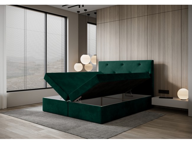 Łóżko kontynentalne Fado 2 140 Monolith 37 zielony