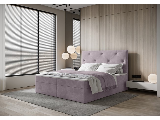 Łóżko kontynentalne Fado 2 160 Monolith 62 wrzosowy