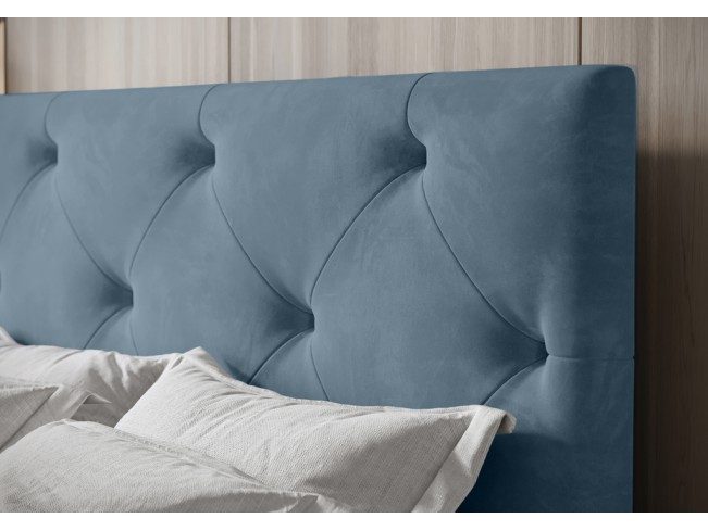 Łóżko kontynentalne Fado 2 140 Monolith 72 szary niebieski