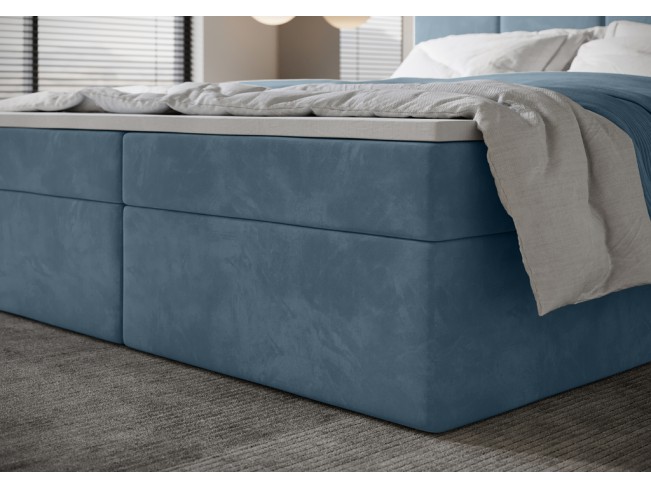 Łóżko kontynentalne Fado 2 180 Monolith 72 szary niebieski