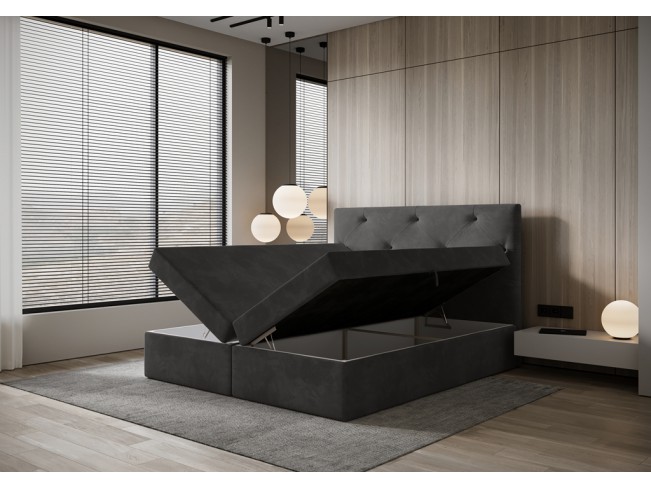 Łóżko kontynentalne Fado 2 140 Monolith 92 popielaty