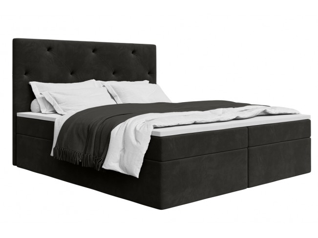 Łóżko kontynentalne Fado 2 180 Monolith 95 ciemny szary - widok ogólny