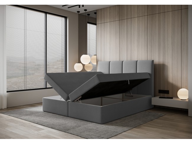 Łóżko kontynentalne Fado 3 180 Sawana 21 jasny szary