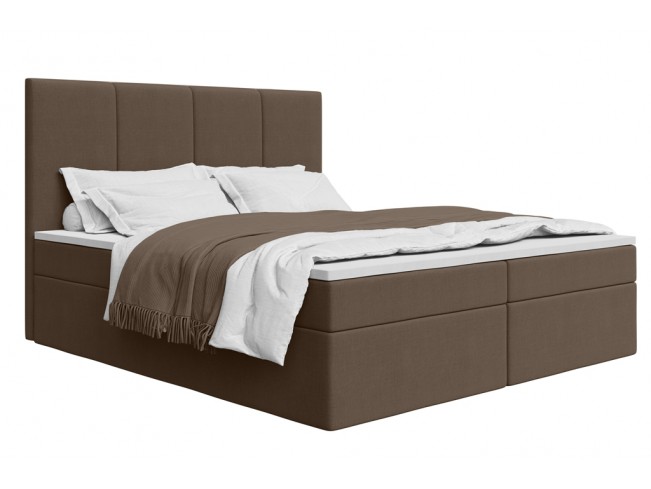 Łóżko kontynentalne Fado 3 160 Sawana 25 ciepły brąz - widok ogólny