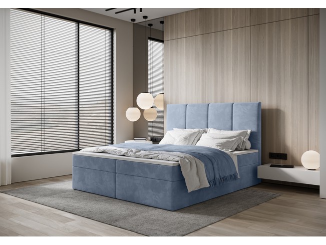 Łóżko kontynentalne Fado 3 180 Monolith 70 błękitny