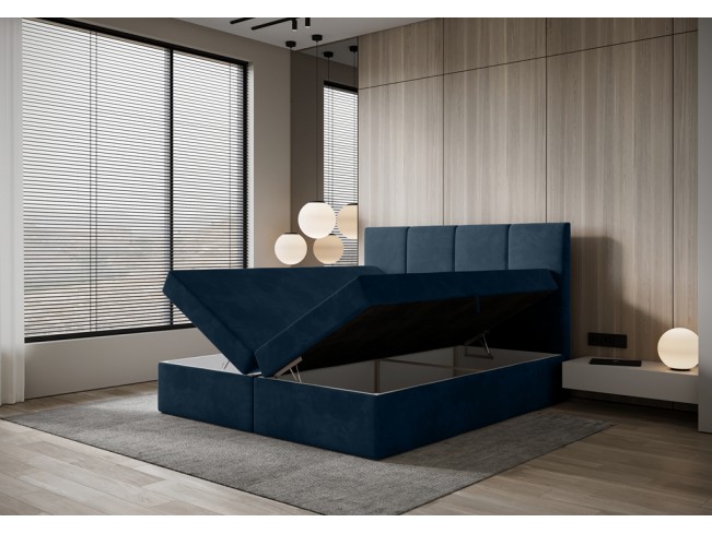 Łóżko kontynentalne Fado 3 140 Monolith 77 granatowy