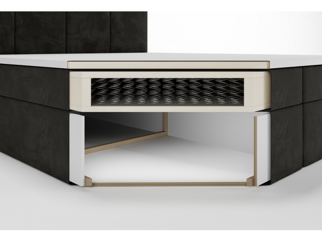 Łóżko kontynentalne Fado 3 140 Monolith 95 ciemny szary