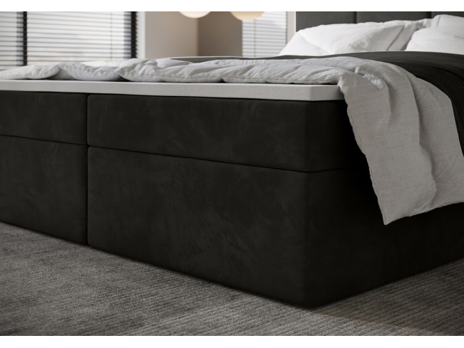 Łóżko kontynentalne Fado 3 140 Monolith 95 ciemny szary