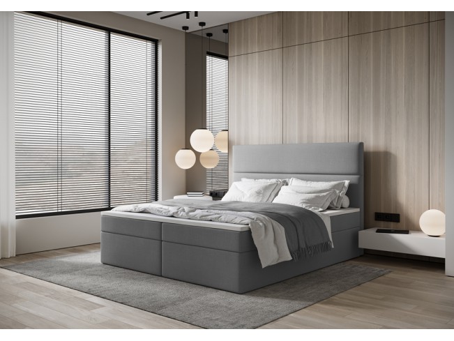 Łóżko kontynentalne Fado 4 180 Sawana 21 jasny szary