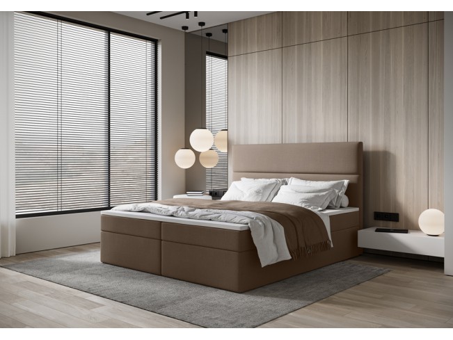 Łóżko kontynentalne Fado 4 140 Sawana 25 ciepły brąz