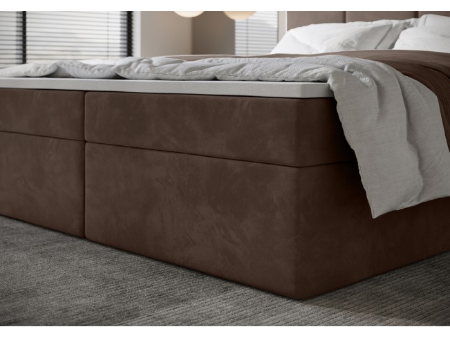 Łóżko kontynentalne Fado 4 180 Monolith 15 mleczna czekolada