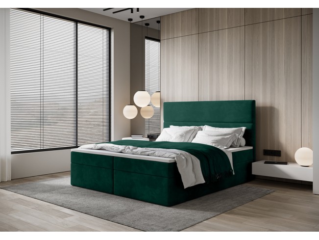 Łóżko kontynentalne Fado 4 160 Monolith 37 zielony