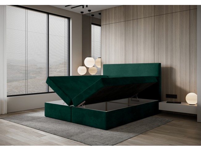 Łóżko kontynentalne Fado 4 160 Monolith 37 zielony