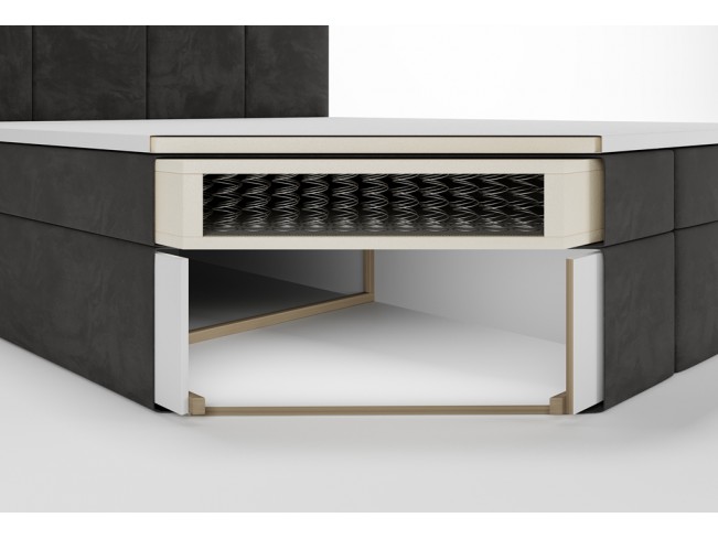 Łóżko kontynentalne Fado 4 160 Monolith 92 popielaty