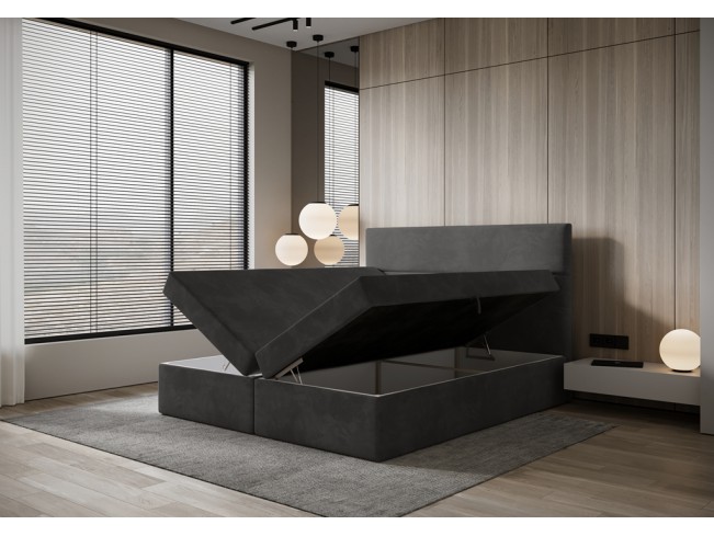 Łóżko kontynentalne Fado 4 160 Monolith 92 popielaty