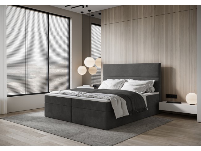 Łóżko kontynentalne Fado 4 180 Monolith 92 popielaty