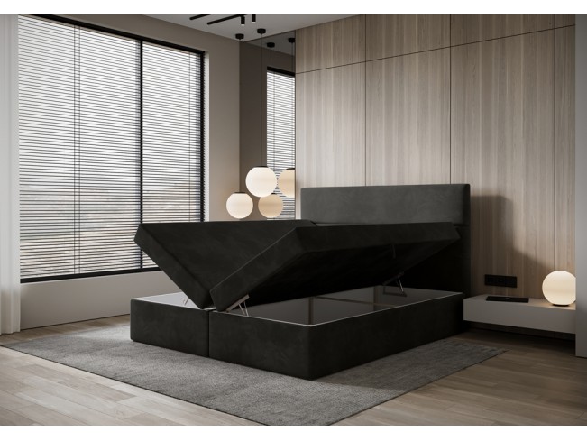 Łóżko kontynentalne Fado 4 140 Monolith 95 ciemny szary