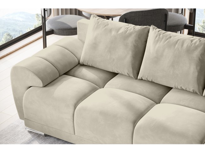 Sofa Bego 2 bez funkcji spania welur Monolith 04 beżowy