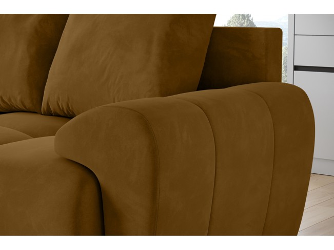 Sofa Bego 2 bez funkcji spania welur Monolith 48 miodowy