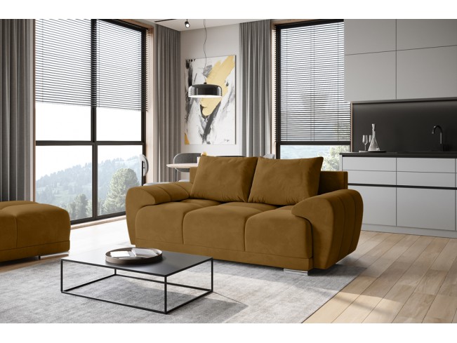 Sofa Bego 2 bez funkcji spania welur Monolith 48 miodowy