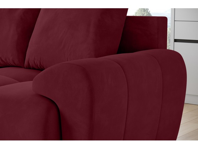 Sofa Bego 2 bez funkcji spania welur Monolith 59 czerwony