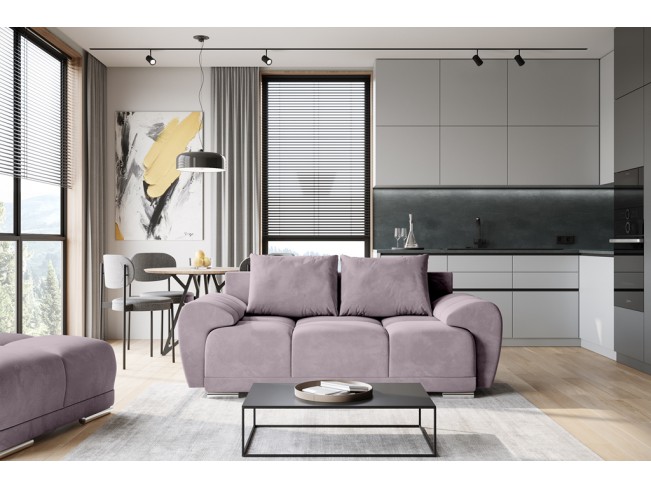 Sofa Bego 2 bez funkcji spania welur Monolith 62 wrzosowy