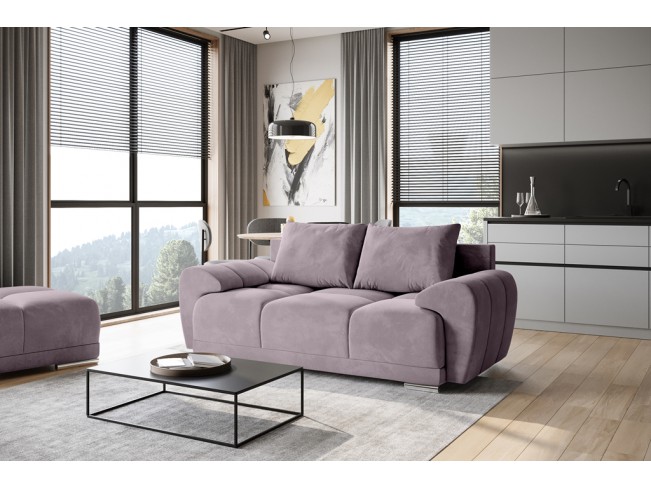 Sofa Bego 2 bez funkcji spania welur Monolith 62 wrzosowy