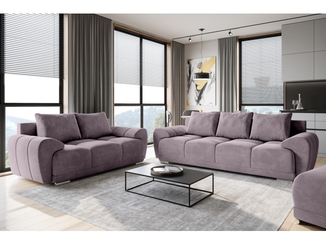 Sofa Bego 2 bez funkcji spania welur Monolith 62 wrzosowy