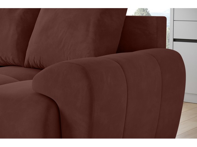 Sofa Bego 2 bez funkcji spania welur Monolith 63 brudny róż