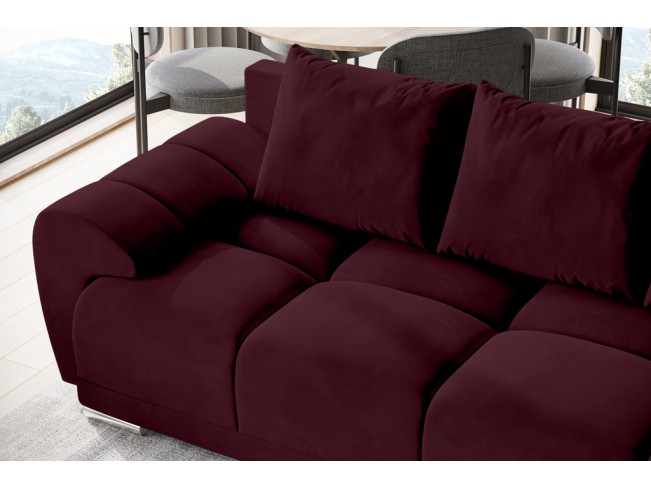 Sofa Bego 2 bez funkcji spania welur Monolith 69 bordowy