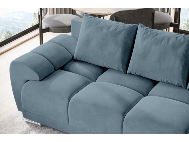 Sofa Bego 2 bez funkcji spania welur Monolith 72 błękitny