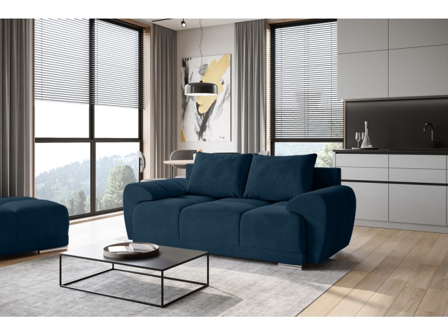 Sofa Bego 2 bez funkcji spania welur Monolith 77 granatowy
