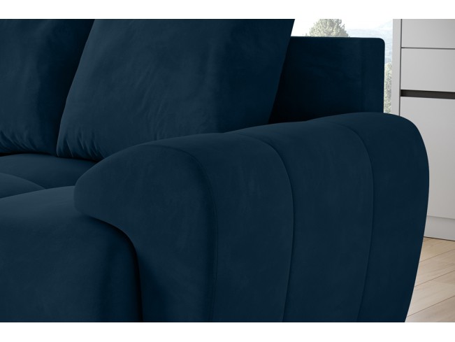 Sofa Bego 2 bez funkcji spania welur Monolith 77 granatowy