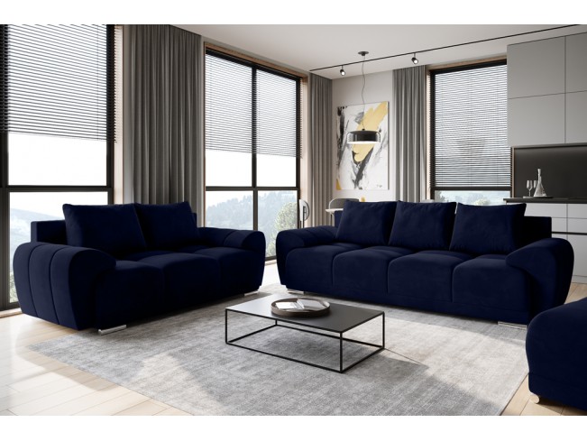 Sofa Bego 2 bez funkcji spania welur Monolith 79 ciemny granat