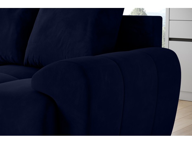 Sofa Bego 2 bez funkcji spania welur Monolith 79 ciemny granat