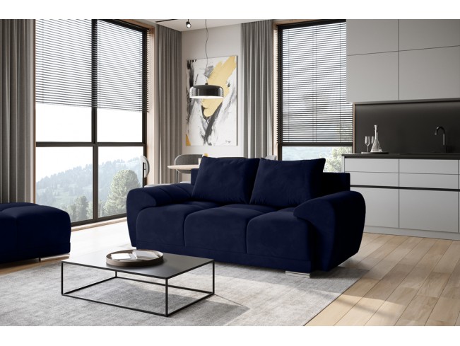 Sofa Bego 2 bez funkcji spania welur Monolith 79 ciemny granat