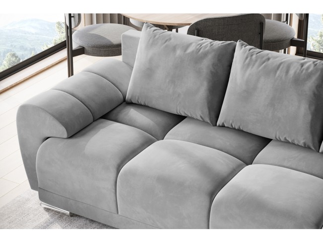 Sofa Bego 2 bez funkcji spania welur Monolith 84 jasny szary