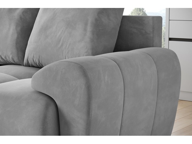 Sofa Bego 2 bez funkcji spania welur Monolith 84 jasny szary