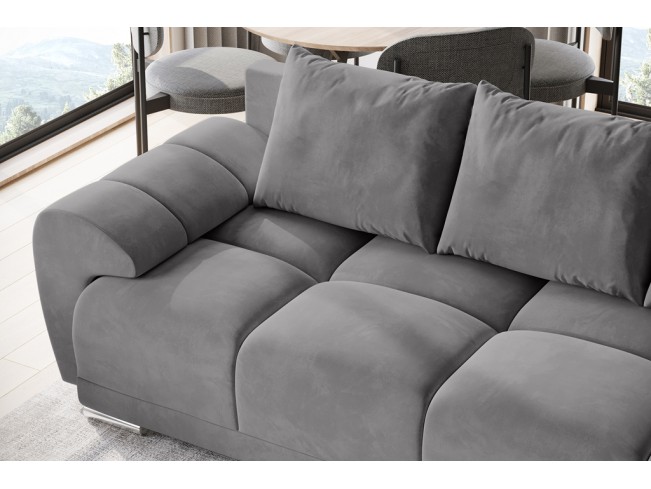 Sofa Bego 2 bez funkcji spania welur Monolith 85 szary